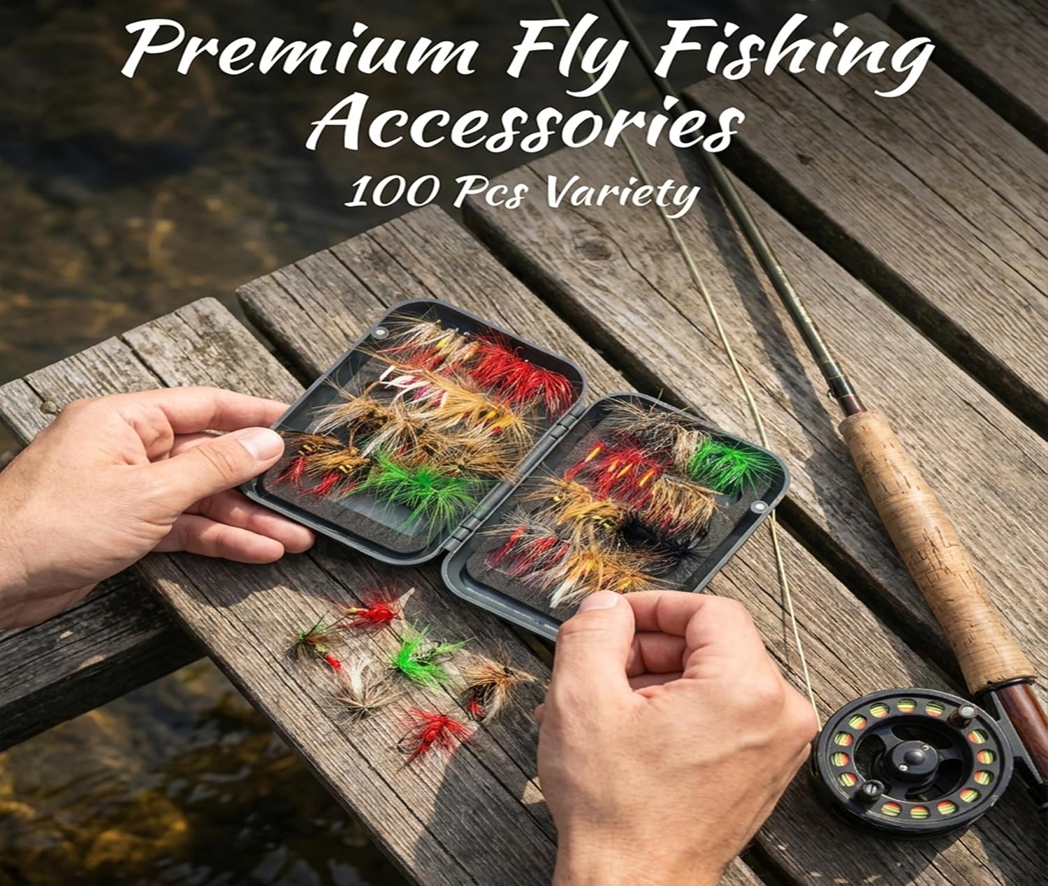 Fly Fishing Flies Nymphs for Fly Fishing Trout Lures with Magnetic Fly Box