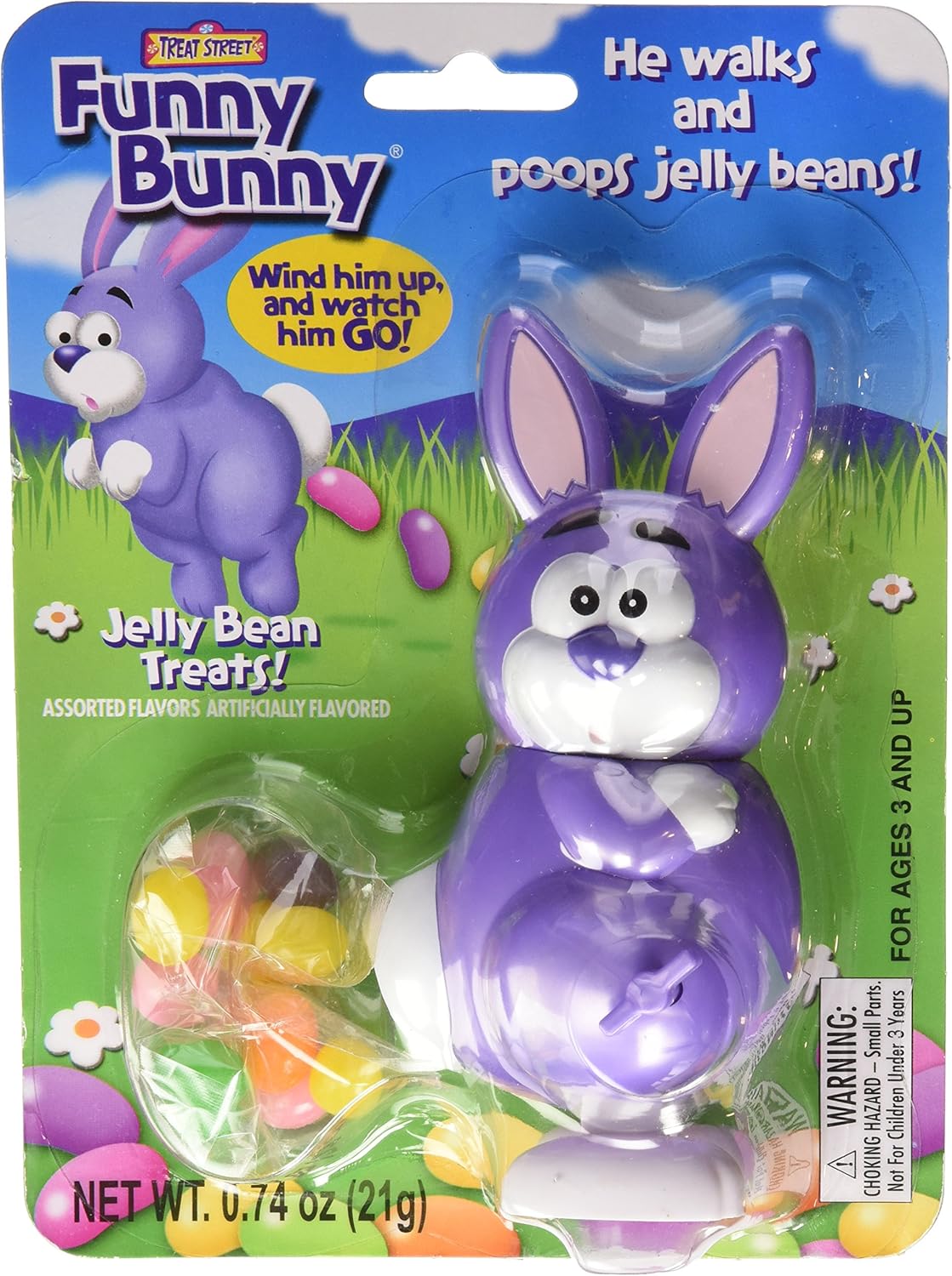 Funny Bunny Windup Jelly Bean Pooping Easter Bunny Candy Dispenser