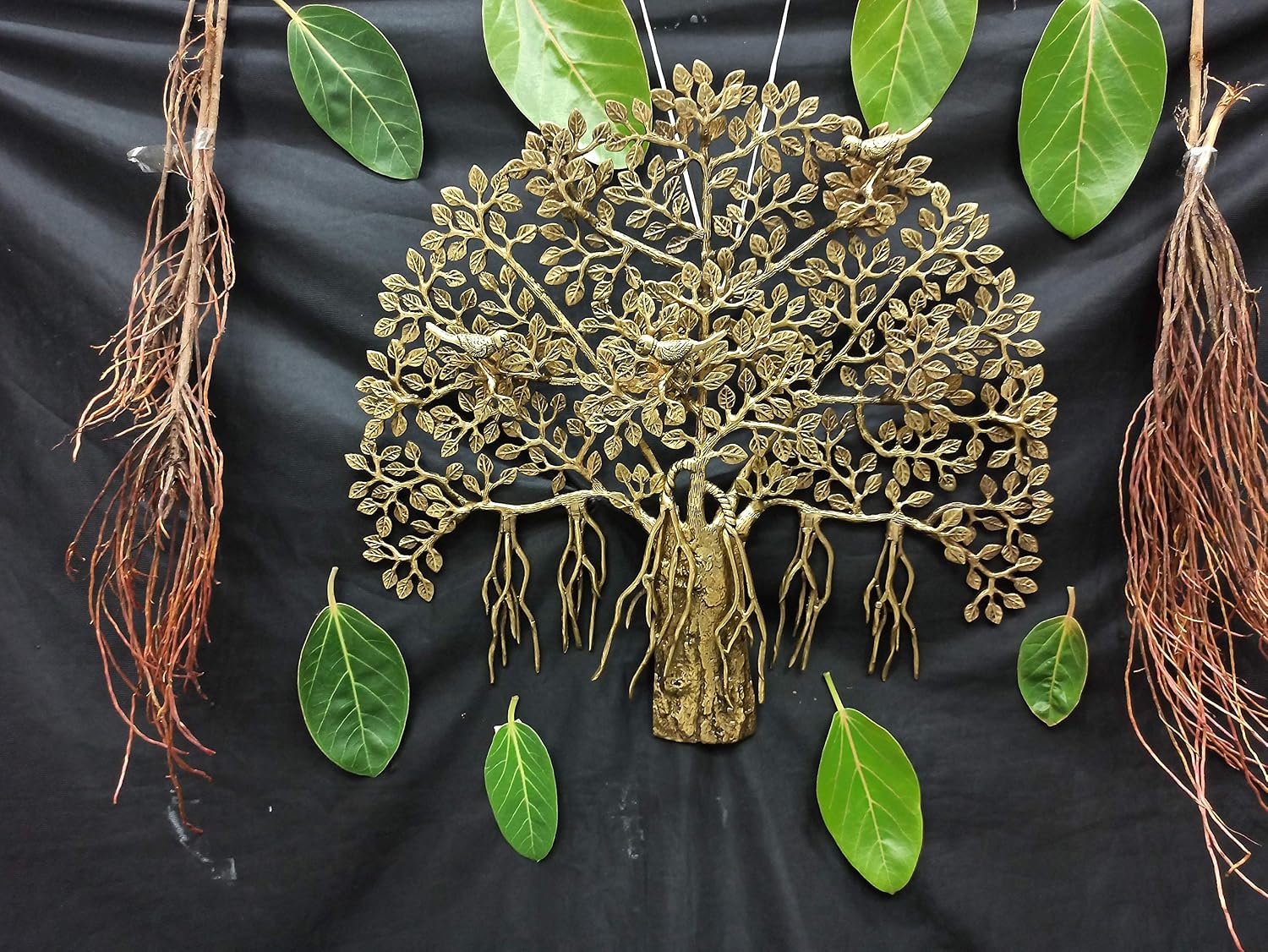Buy Bharat Haat Brass Banyan Tree Wall Hanging in Large Size with ...