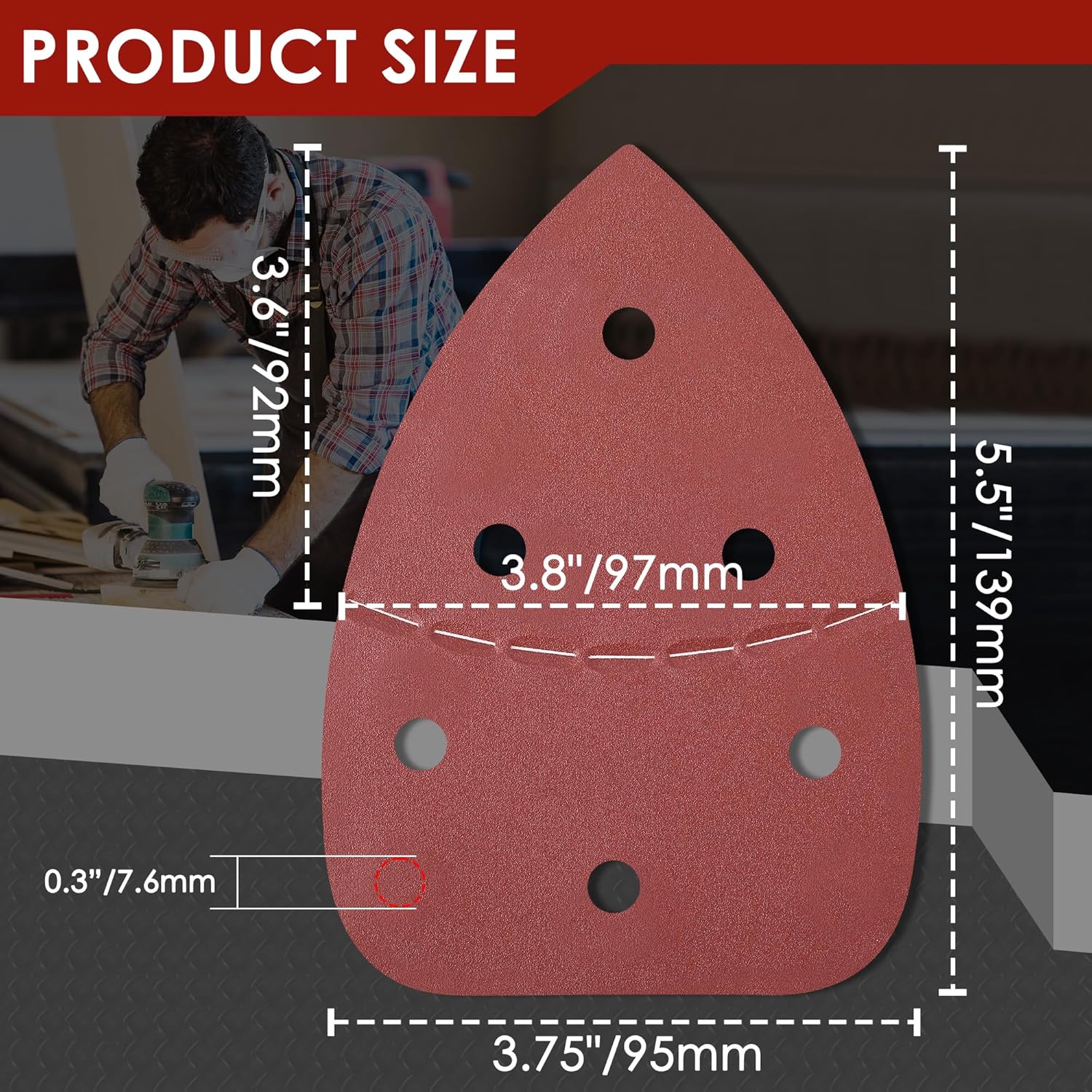 96 Pcs Mouse Sander Sandpaper Detail Sanding Pads Compatible with Ryobi Sander, 40 60 80 120 150 180 240 320 Grits Sand Paper Compatible with CFS1503K CFS1503 CFS1502 CFS1503G
