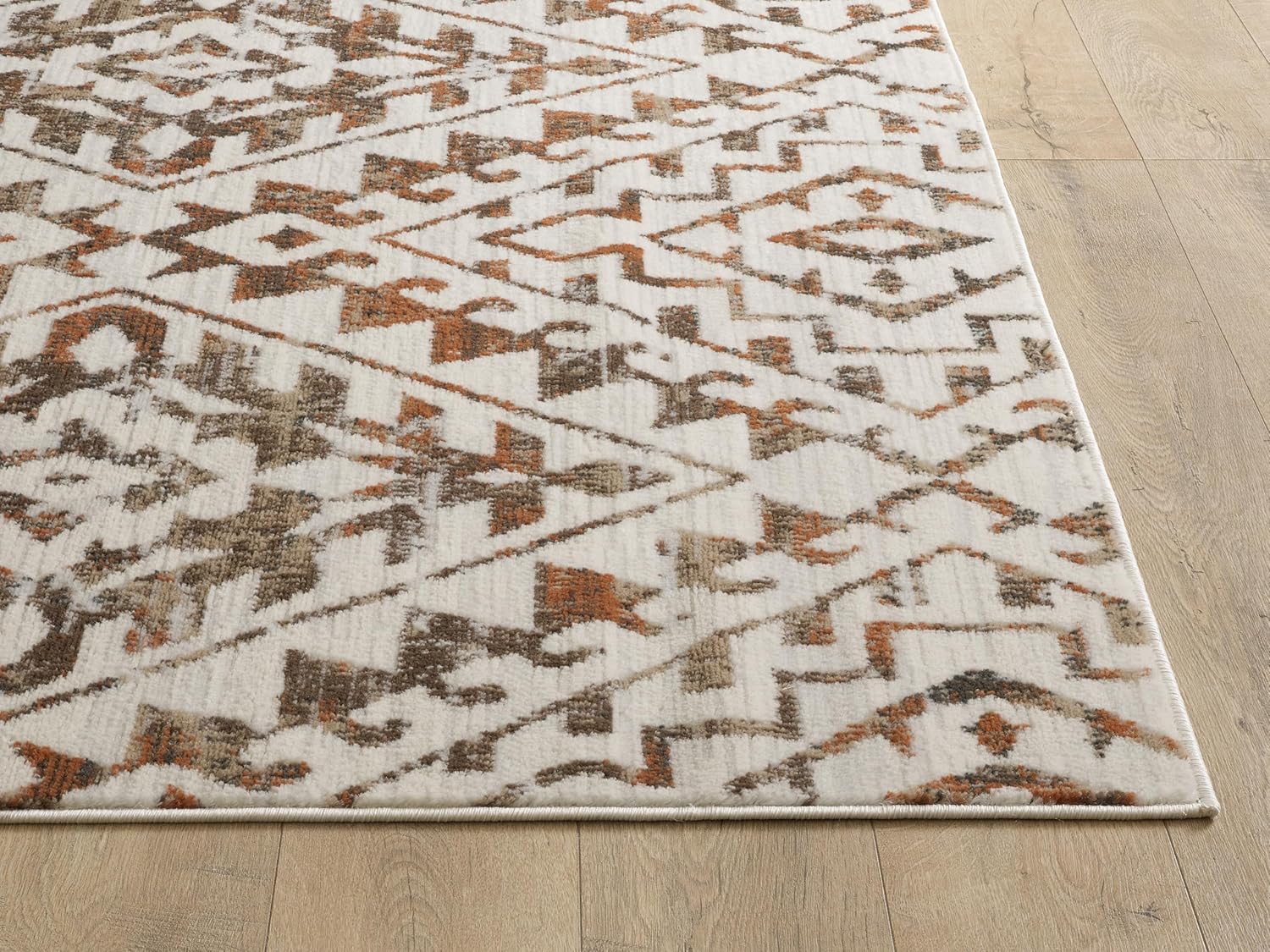 Area Rug 3x5 Bedroom Rugs, Non-Shedding & Easy Care, for Entryway, Living Room, Bedroom, Dinning Room, Orange
