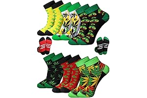 6 Pairs Marijuana Leaf Socks: Comfort and Style for Cannabis Enthusiasts