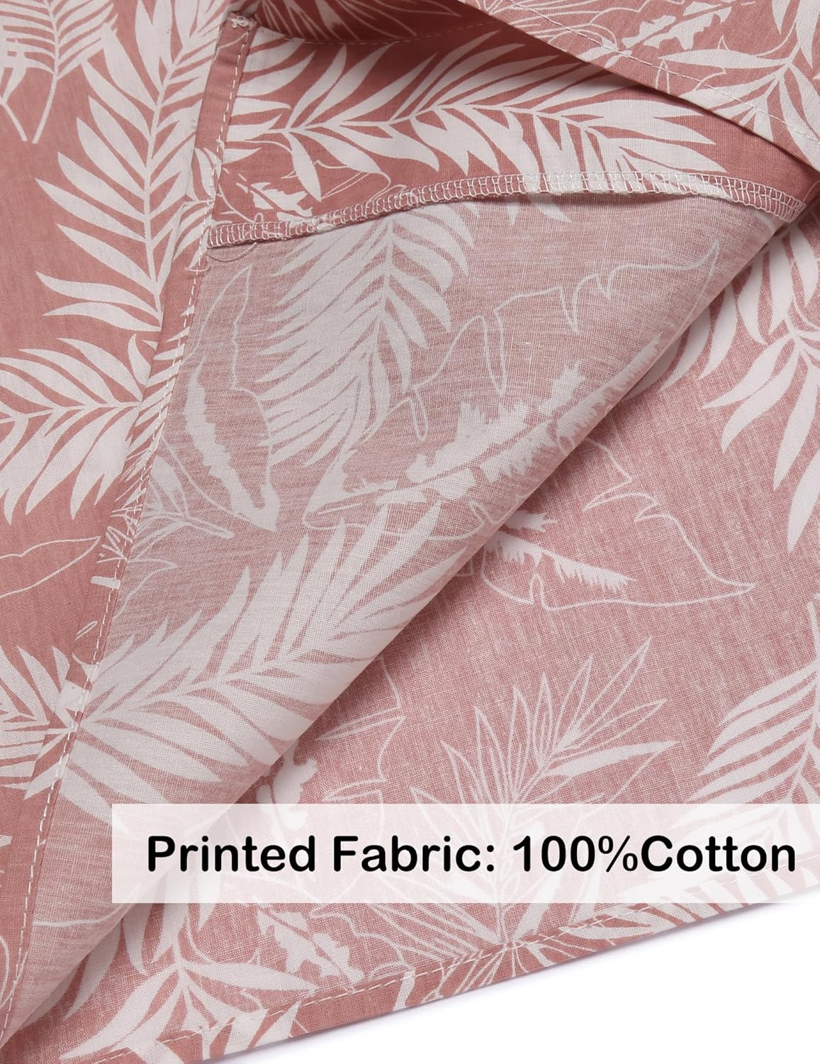 COOFANDY Mens Hawaiian Shirt Short Sleeve Buttoon Down Shirts Casual Tropical Floral Summer Linen Shirts - Image 5