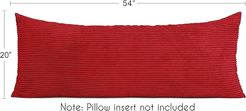 Miniatura 5 de Sweet Jojo Designs Funda de almohada unisex para niño o niña, color rojo burdeos, funda de almohada decorativa larga para sofá cama de niños, funda