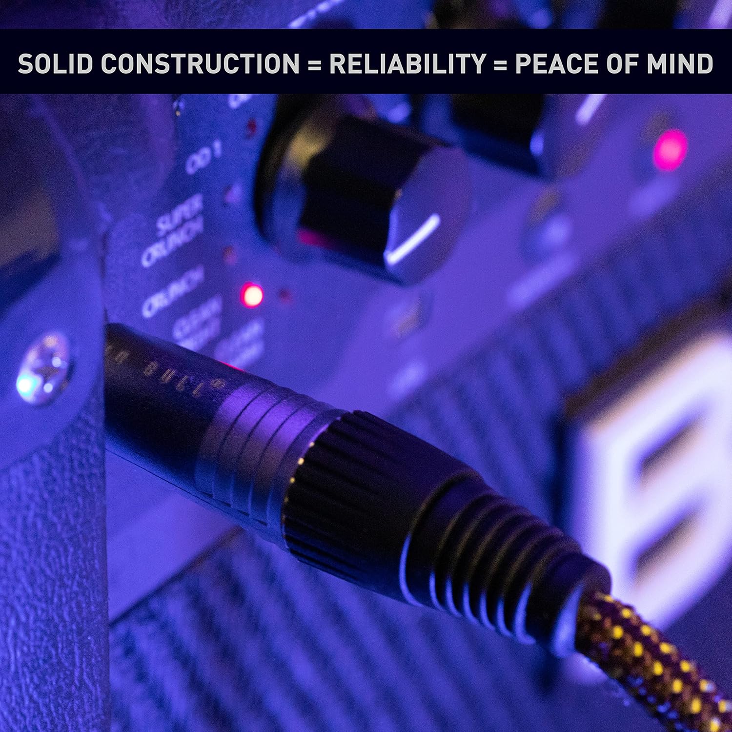 Pro Grade Right Angle Electric Guitar Cable 10 ft / 3m - Universally Compatible Instrument Cable/Guitar Cord 10 ft/Amp Cord for Electric Guitar - Guitar Amp Cord for Electric Guitar