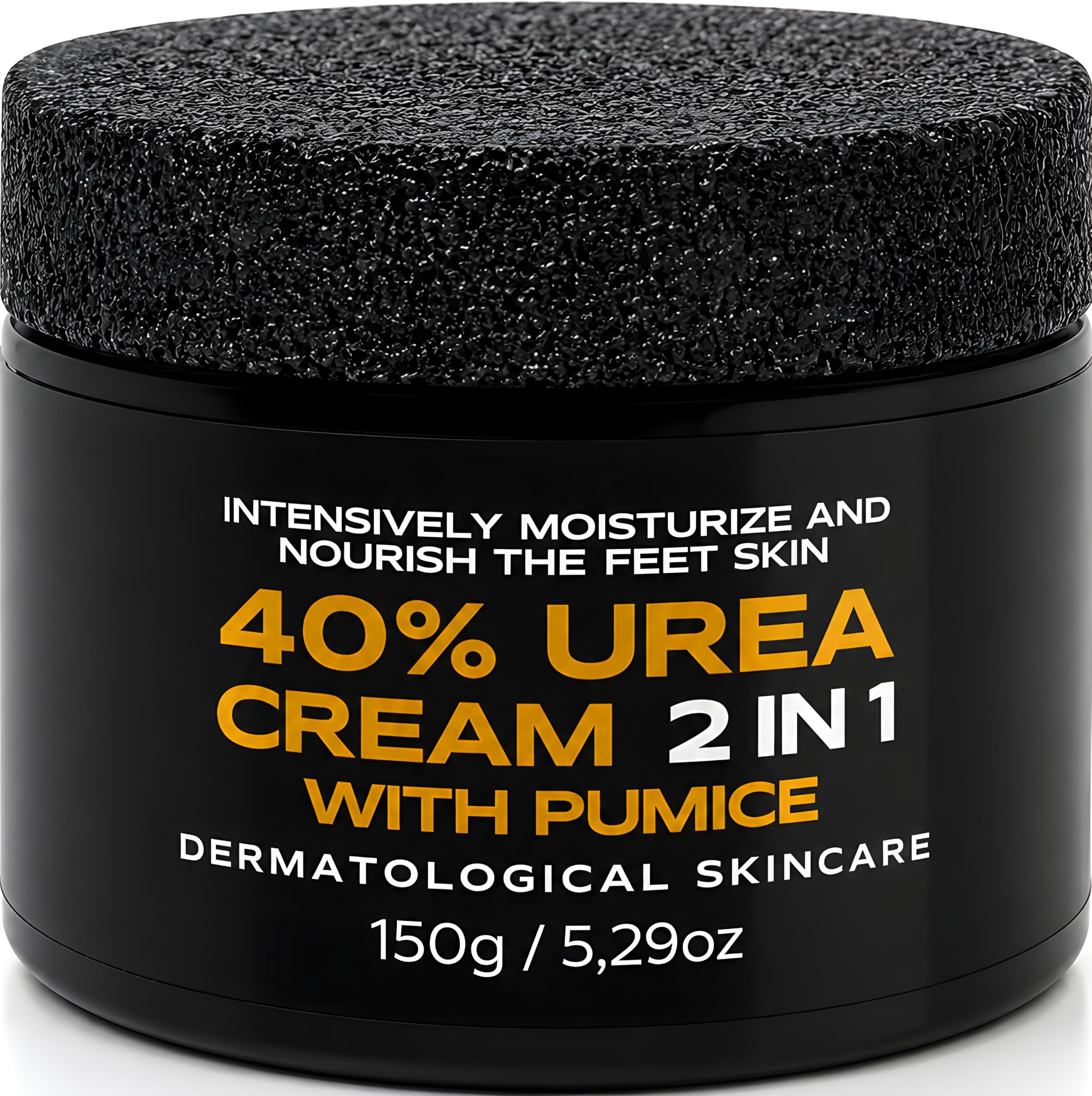 40% Urea Foot Cream with Pumice, 2-in-1 Moisturizing Foot Care for Dry, Rough Feet, Heel & Callus Care, Dermatologist-Tested Skincare for Soft, Smooth Feet, Home Salon Cream, 150g | Patent Pending