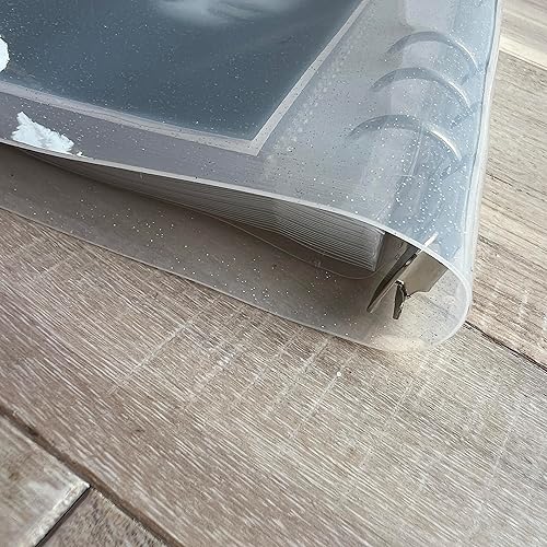 Miniatura 2 de Álbum de fotos de cabina de fotos de 4 x 6 pulgadas, cuaderno con purpurina de 6 anillos con 10 fundas de fotos de 4 x 6, se adapta a 20 páginas de