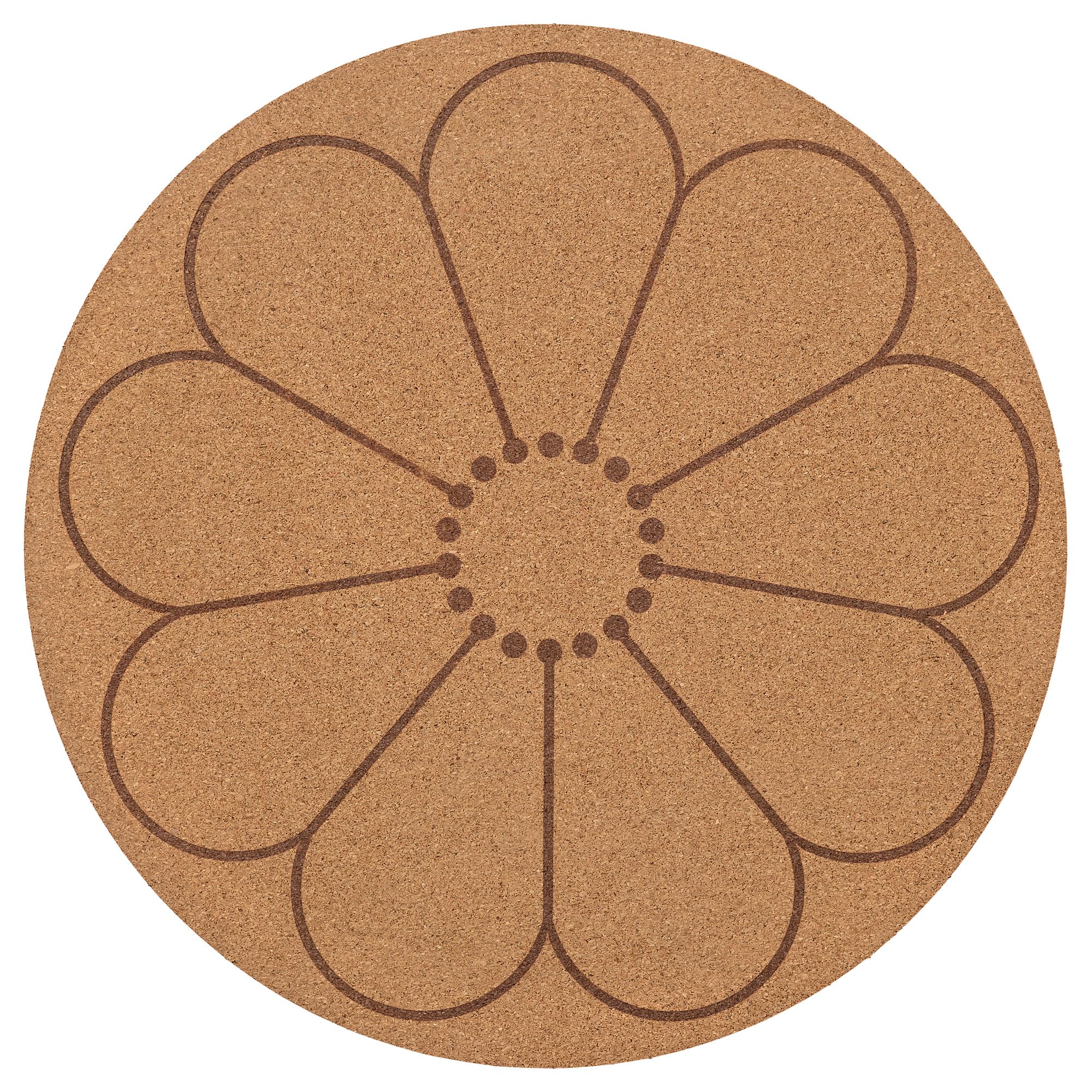 Set de table en liège avec motif fleurs pour une décoration de table champêtre