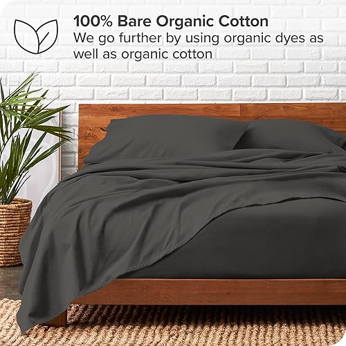 Miniatura 4 de Bare Home Juego de sábanas de franela de algodón orgánico, tamaño matrimonial, 100% algodón, doble cepillado para mayor suavidad y comodidad,