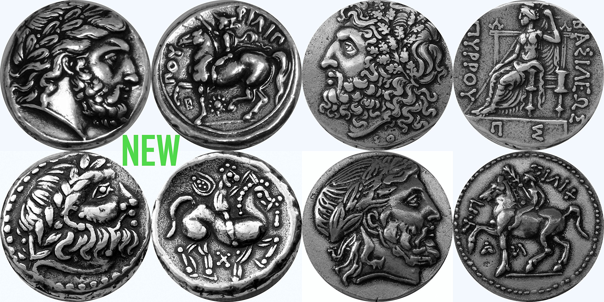 Golden Artifacts Zeus 4 Famous Coins of Zeus, Greek Mythology Unique Gift, Greek Mythology (Zeus4-S)