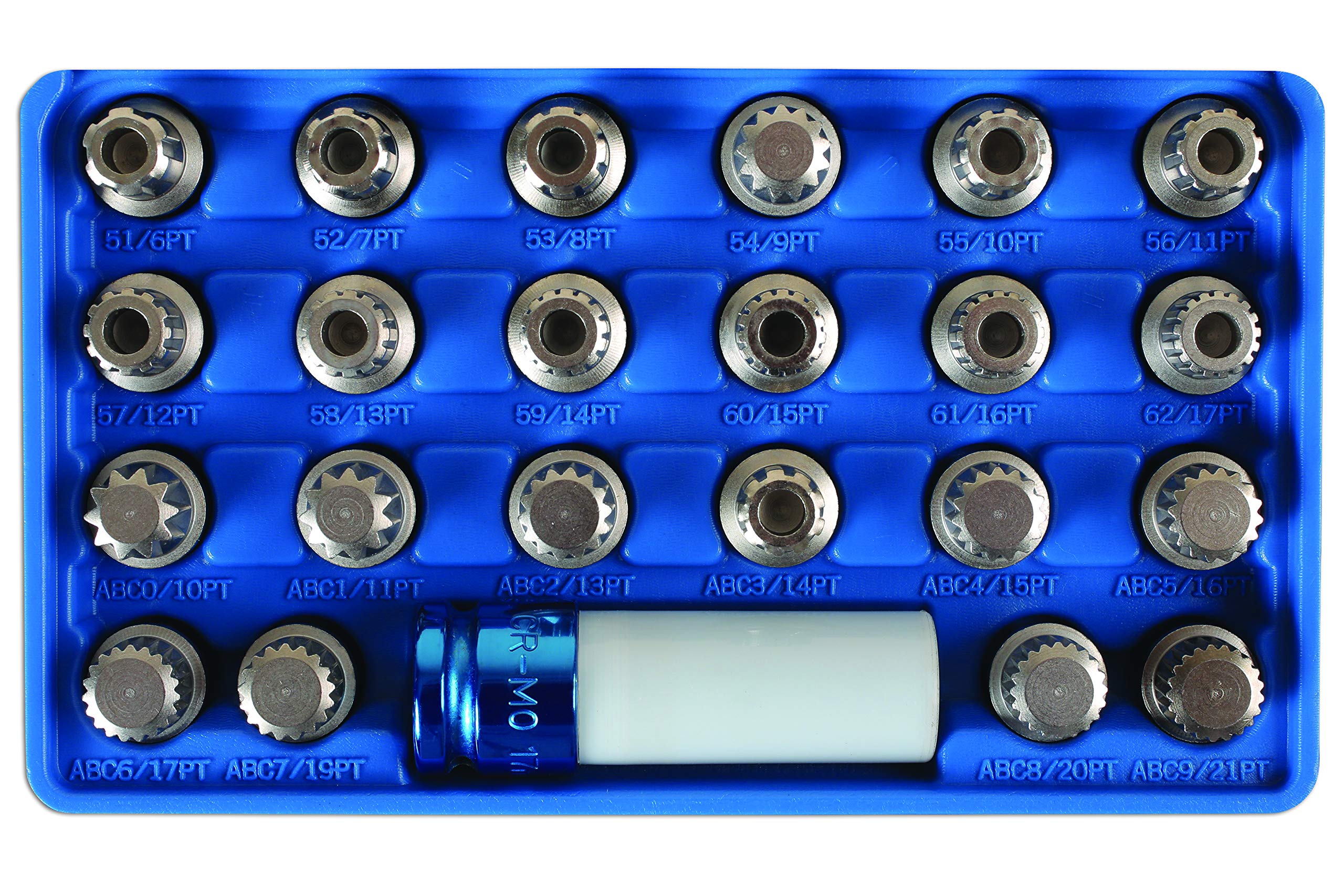 LASER TOOLS 6275 Serie di bussole Dado/Perno ruota argento