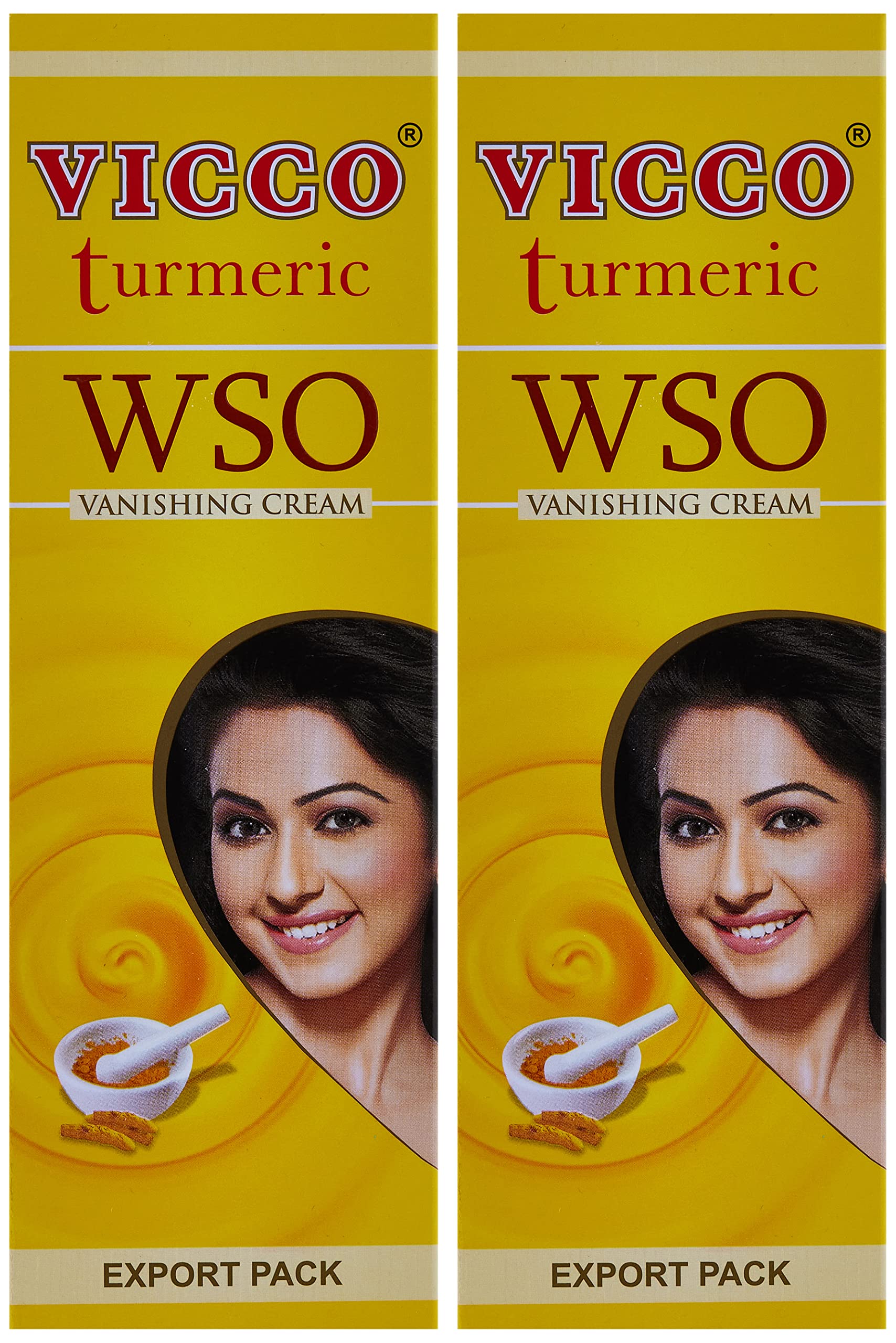 ViccoTurmeric WSO Vanishing Cream 80 g, 2-Pack