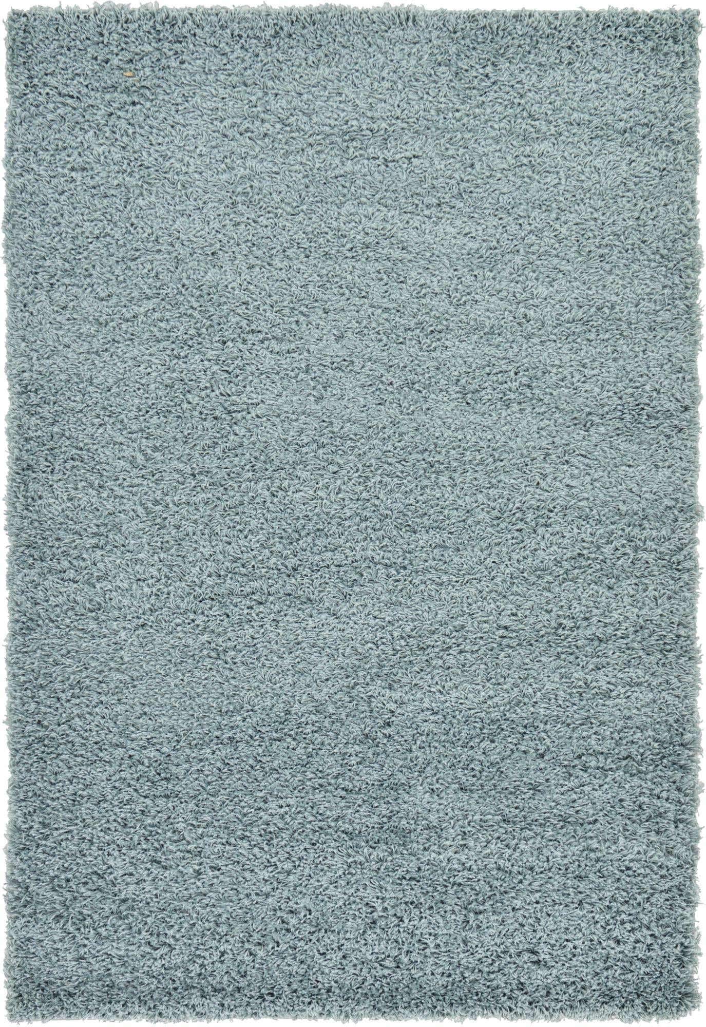 Unique Loom Solid Shag Collection Tapis décoratif (1,2 x 1,8 m, Bleu Ardoise Clair)