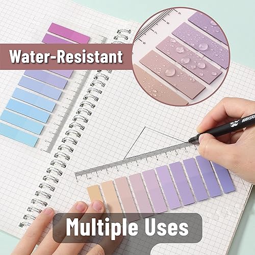 Miniatura 5 de Mr. Pen - Pestañas adhesivas, 3200 unidades, pestañas coloridas para libros, pestañas adhesivas transparentes para libros, pestañas adhesivas para