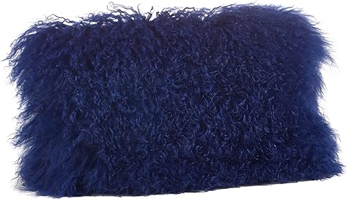 Vista 15 de SARO LIFESTYLE Almohada de lana de cordero mongol 100% con relleno de poliéster, 20 pulgadas, gris