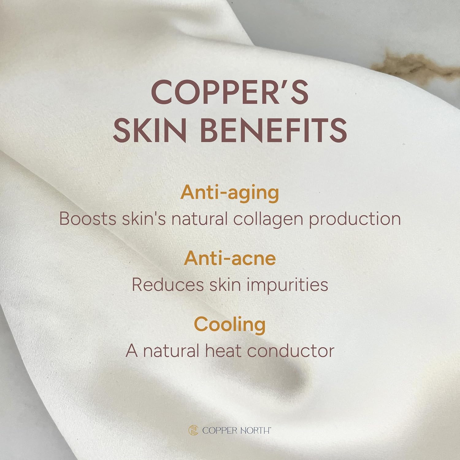 Copper Infused Pillowcase 100% Pure Silk | 22 Momme Mulberry Silk | Clearer Skin & Smoother Hair, Anti-Acne, Anti-Aging, Naturally Cooling (1 Case, Standard, Gold)