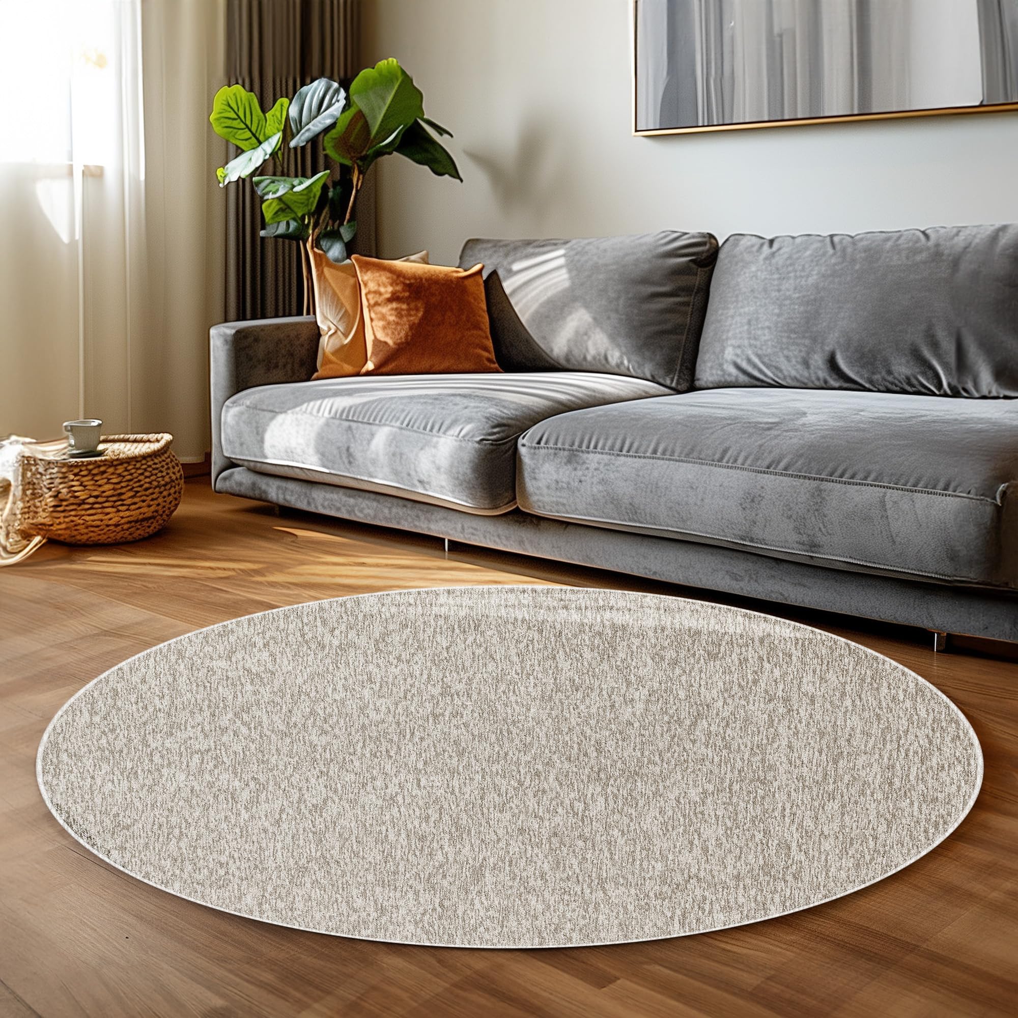 Teppich Kurzflor Flachgewebe Schlingenteppich meliert Pflegeleicht für Wohnzimmer Schlafzimmer