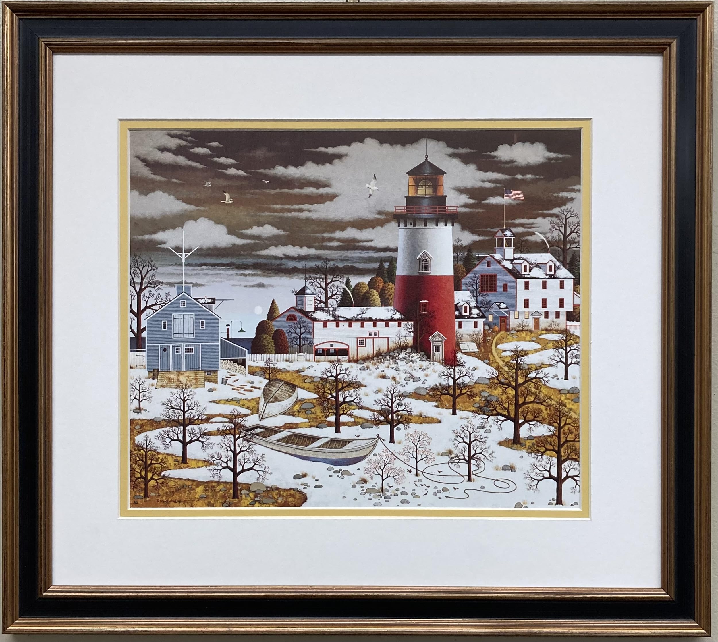 Amazon.com: Charles Wysocki Winter Light New CUSTOM FRAMED Art