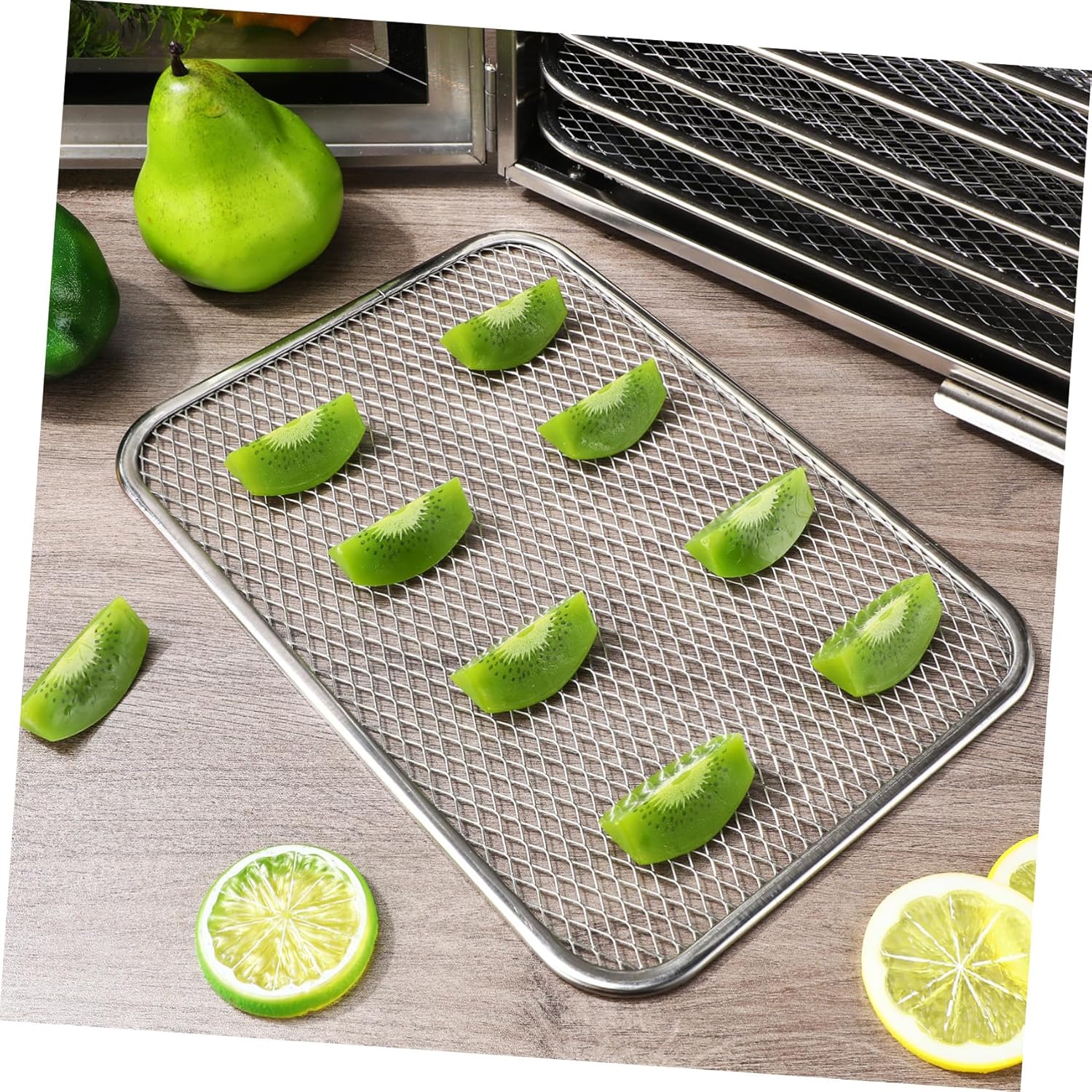 Large Food Dehydrator Machine Stainless Steel Trays Electric Multifunctional Food Air Dryer for Meat Jerky Fruit Dog Treats Temperature Control with US Plug Space-saving Design