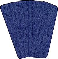 Vista 11 de Paquete de 10 almohadillas reutilizables de 16.5 pulgadas, cabezales de repuesto de trapeador de microfibra para mopas húmedas y secas, compatibles