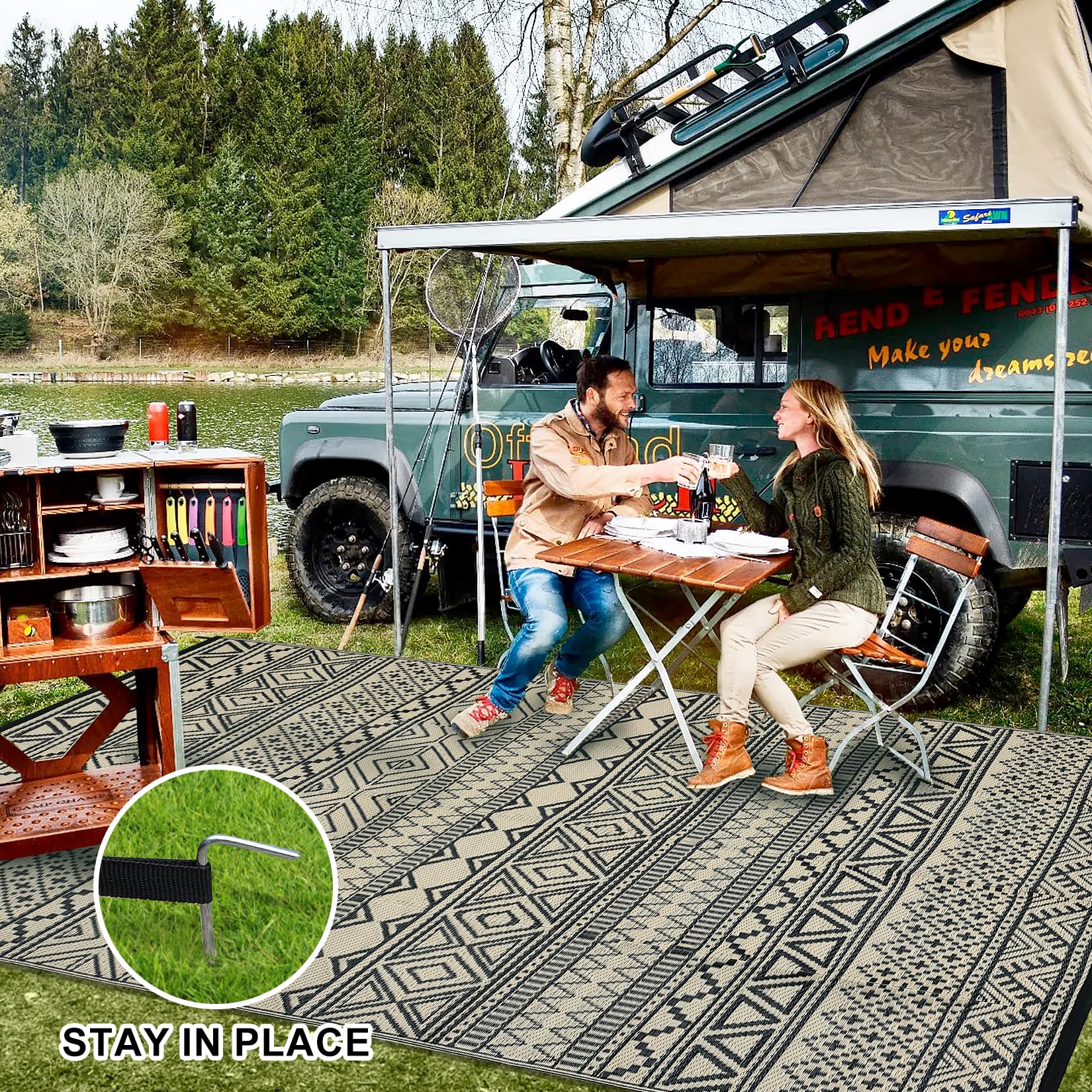Amazon.com: GAOMON Outdoor Rugs Patio Camping Waterproof Rug