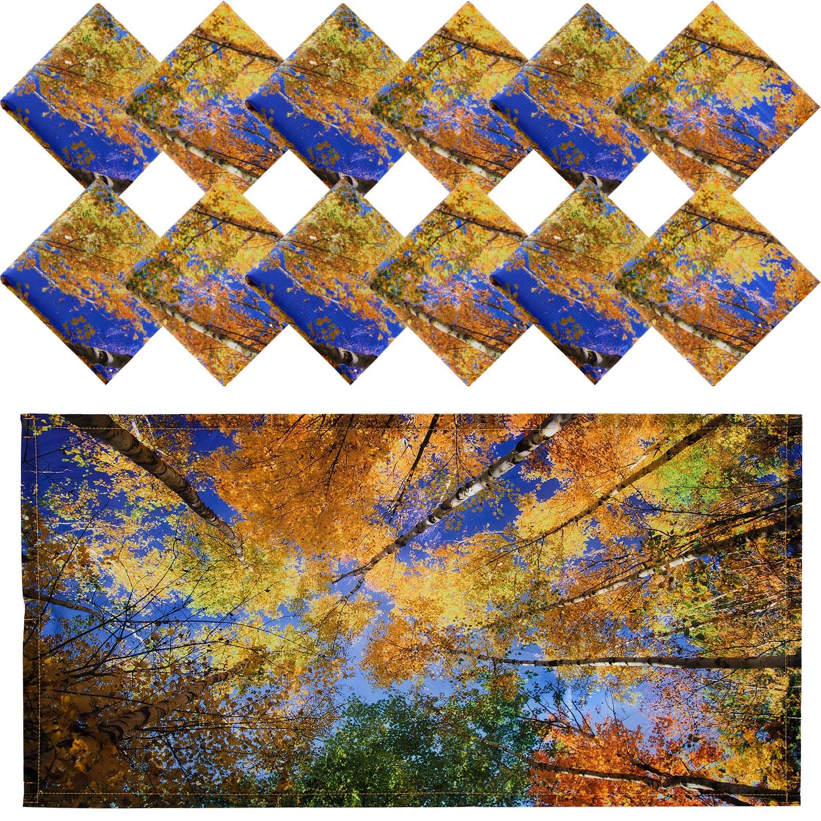 Hortsun 12 Pcs Classroom Fluorescent Light Covers Bulk, Autumn Forest