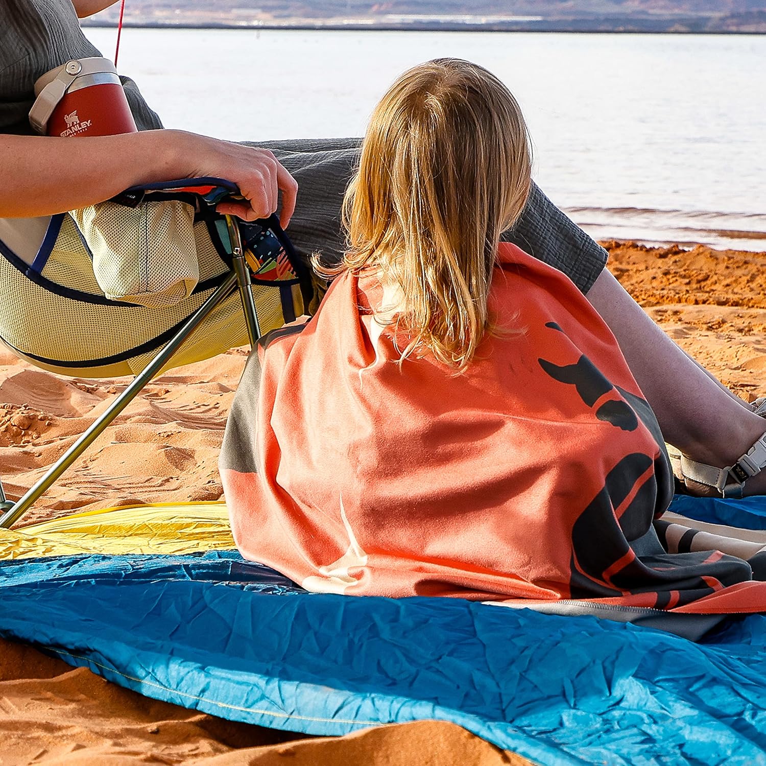 Grand Trunk Parasheet Beach Blanket or Picnic Blanket with Patented Sand Anchor Pockets, Stake Loops, and Attached Stuff Sack | Best Beach Blanket for Outdoors