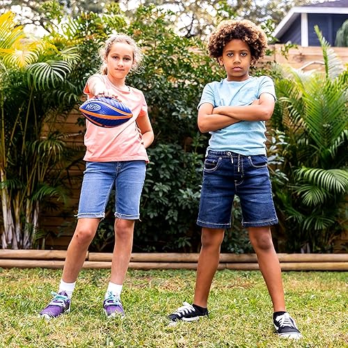 Miniatura 8 de NERF Spiral Grip Football - Junior and Mini Sizes - Patented Spacelace for Ultimate Spirals - Machine Stitched Construction - Pump Included