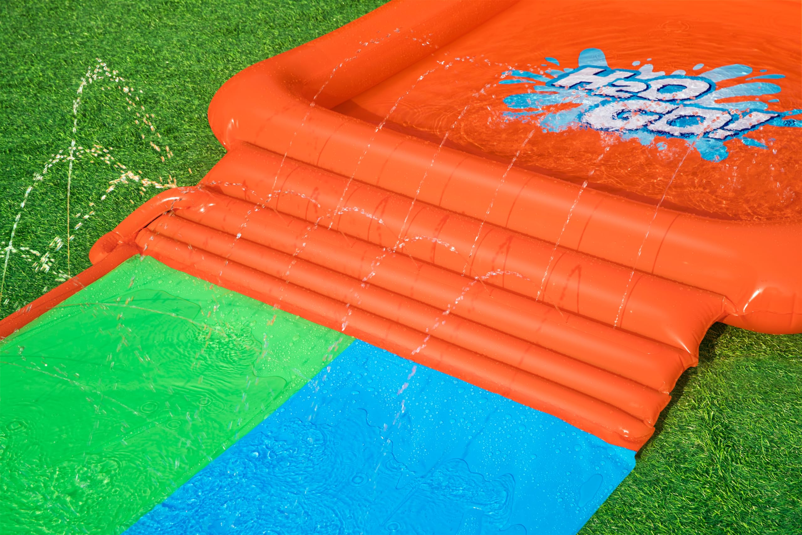 Bestway 52633 Scivolo ad acqua a corsia doppia Super Splash, 3 anni+
