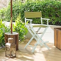 Vista 292 de Silla de Director de 18" Marco Blanco Lona Rosa