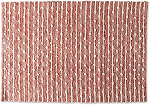 DII Slub Rug Collection Recycled Cotton Loop, 2x3', Spice
