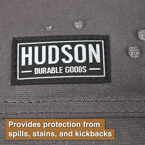 Miniatura 3 de Hudson Durable Goods - Delantal de lona encerada de alta resistencia, ajustable hasta XXL para hombres y mujeres