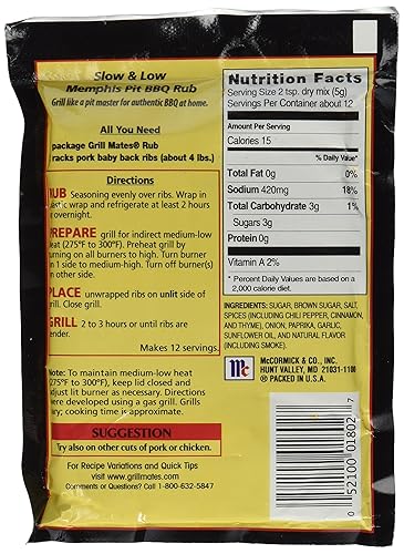 Miniatura 2 de McCormick Grill Mates Slow & Low Memphis BBQ Rub, 2.25 onzas (paquete - 4)