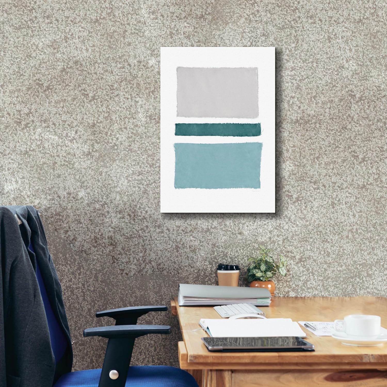 Epic Graffiti 'Painted Weaving 5 Blue Green' by Piper Rhue Canvas Wall Art, 18" x 26"