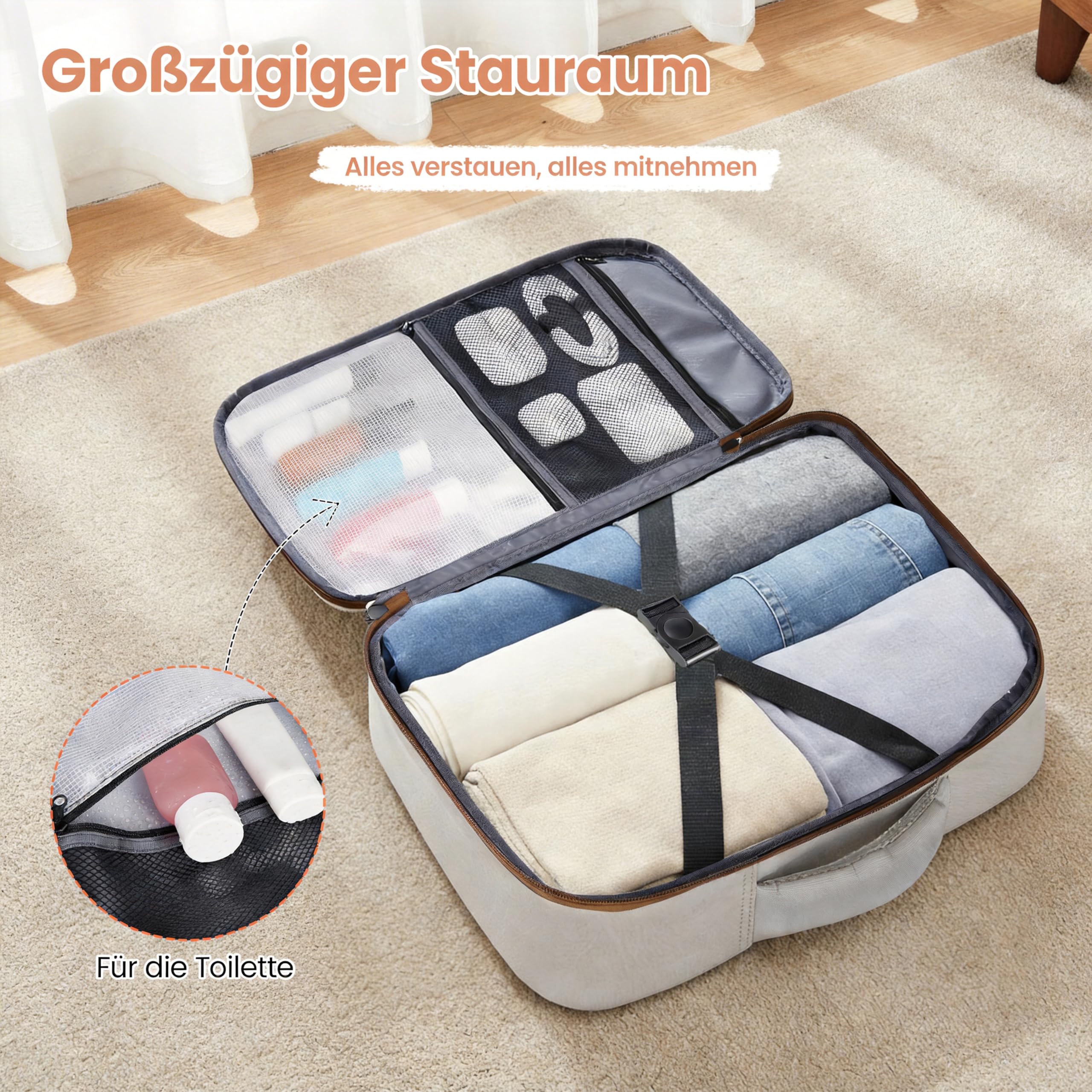 MATEIN Ryanair Handgepäck 40x30x20, Reiserucksack Damen mit Nassfach, Rucksack 40x30x20 mit 15.6 Zoll Laptopfach für Damen, Ryanair Rucksack für Reise, Reiserucksack für Business, Cloud Dancer