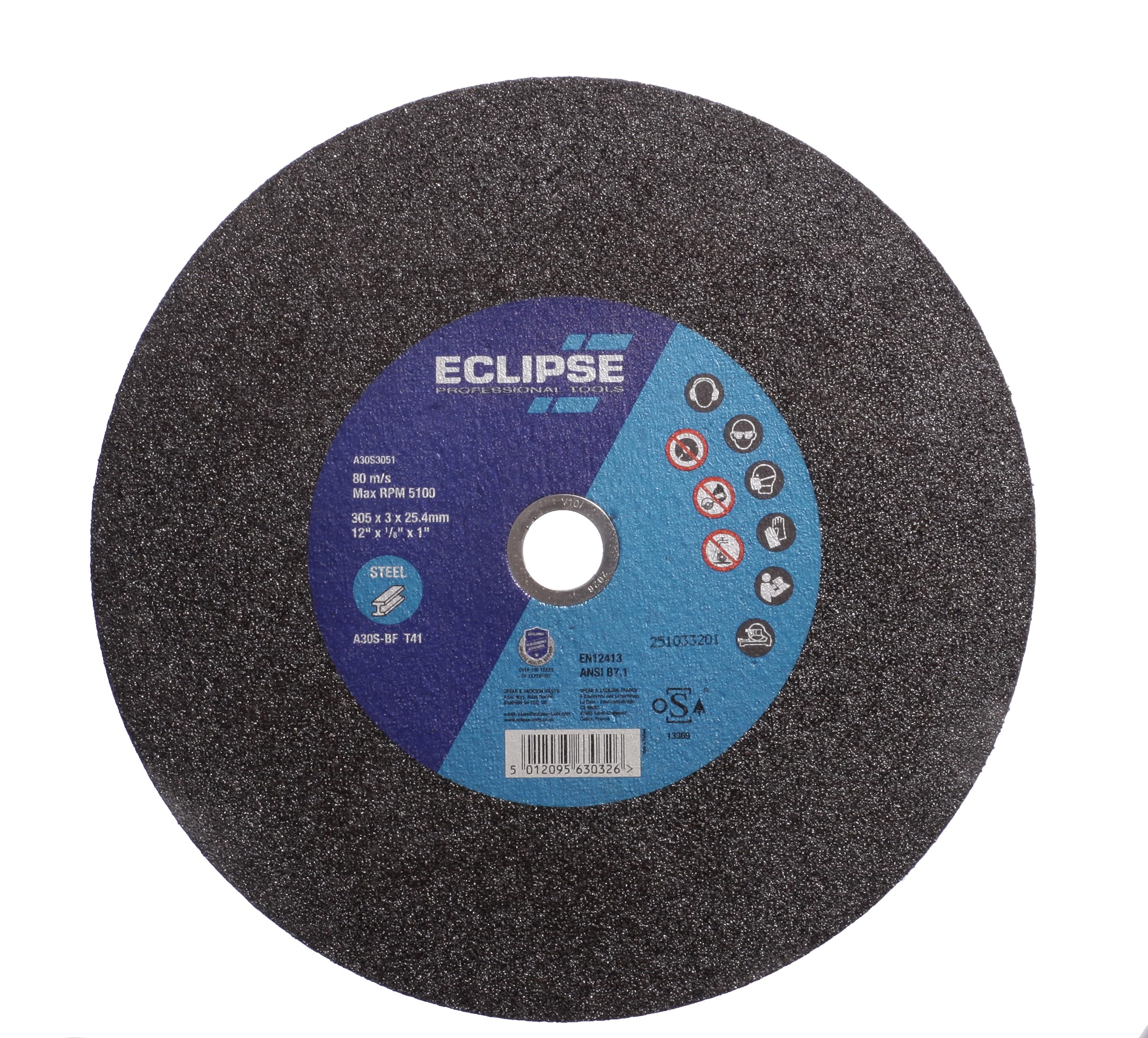 Roue de scie à découper Eclipse 305 mm pour tronçonner des profilés métalliques épais