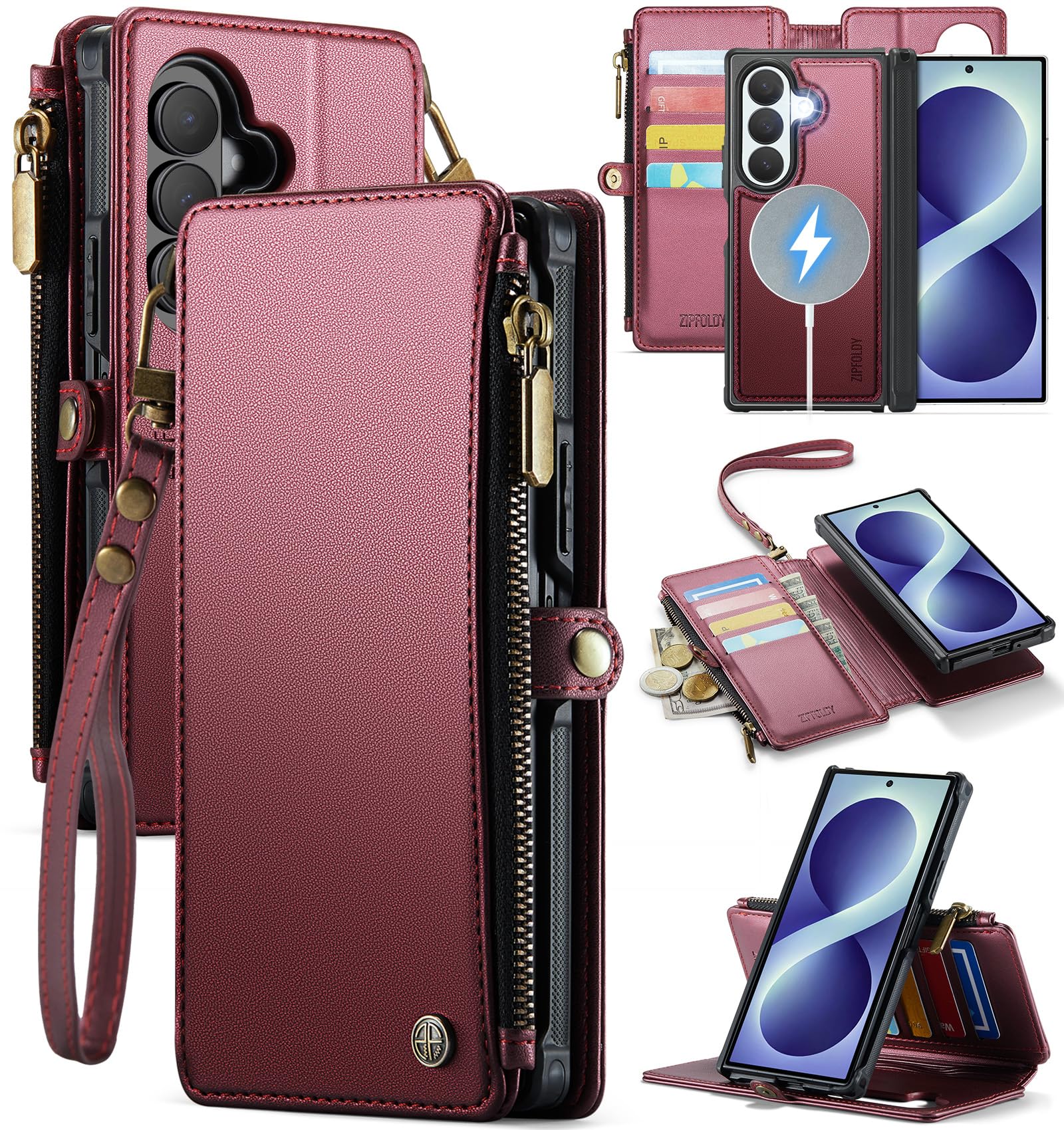 Per Galaxy Z Fold 8 Ultra - Custodia per telefono a portafoglio