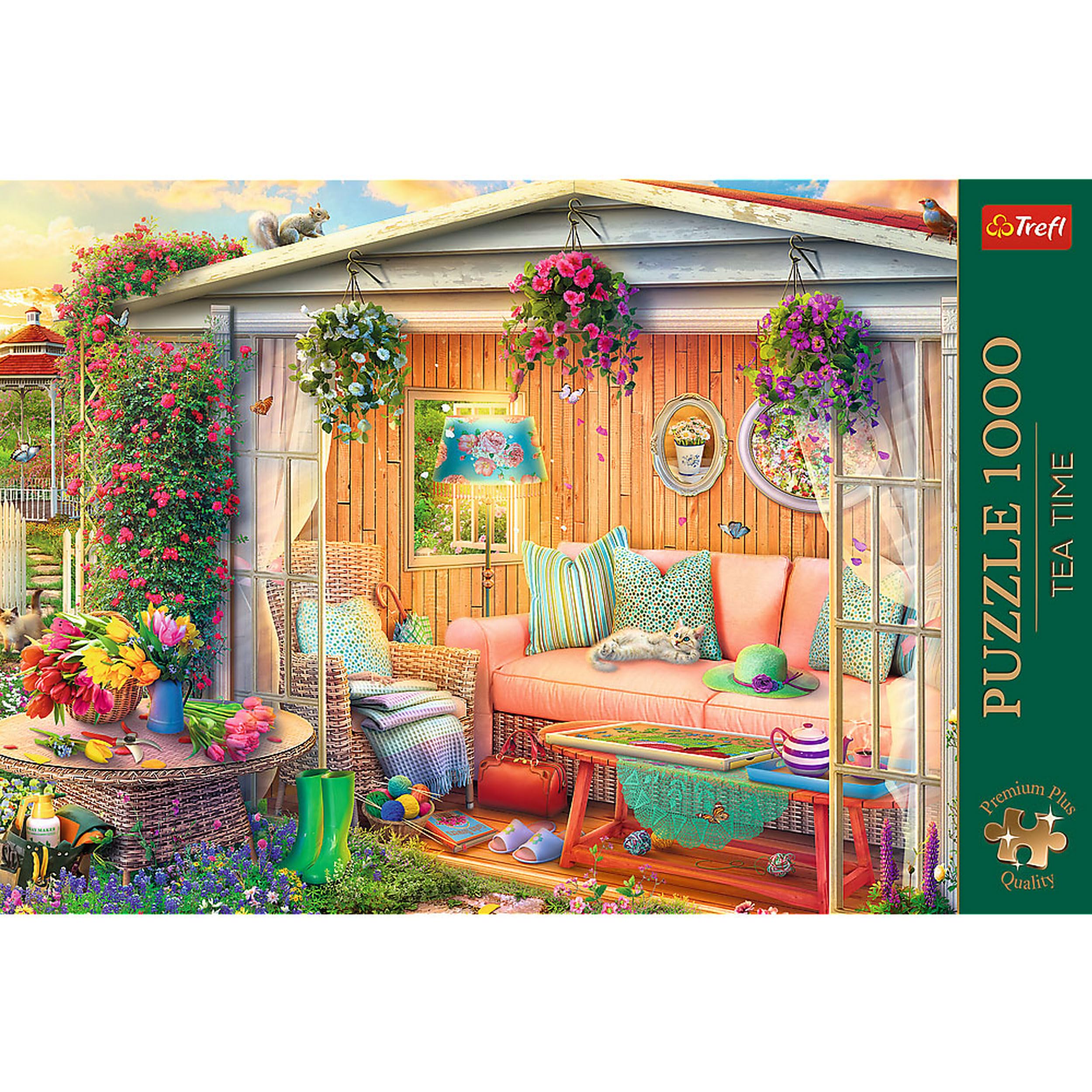 Trefl Premium Plus Quality Puzzle Tea Time: My Favourite Place - 1000 Pieces, Series Of Painted Nostalgic Images, Perfectly Matching Tiles, For Adults...