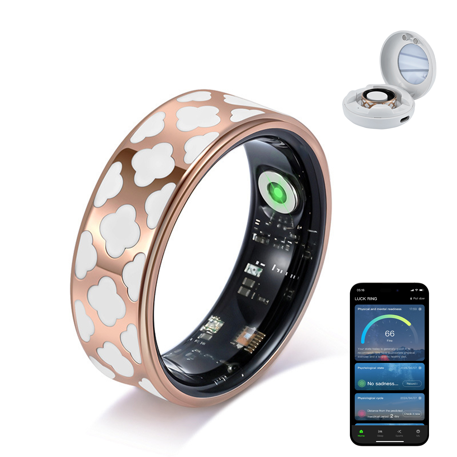 Amazon.co.jp: OKUYOSHI スマートリング ワイヤレス充電 健康