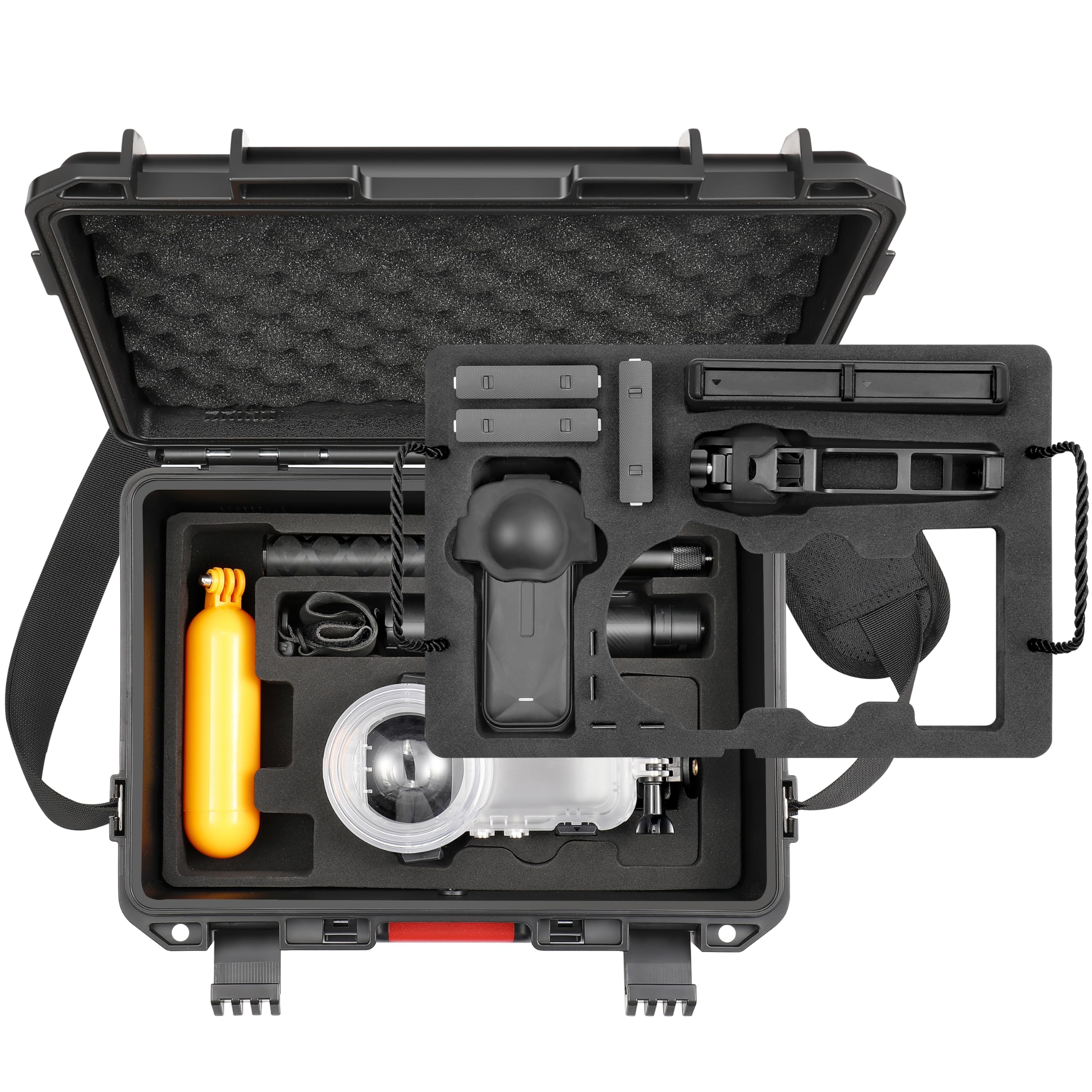STARTRC VCR Harte Tragetasche für Insta360 X5 Zubehör, wasserdichte Koffer Schutzhüllen Tasche mit doppelten Schichten für Insta 360 X5 Bundle Combo Full Kits und Tauchhülle mit Schultergurt