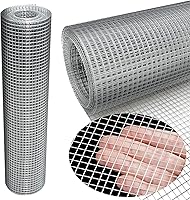 Vista 13 de Tela Metálica de 8'' x 20' de 1/4 pulgada, Rollo de Malla de Alambre Galvanizado (23 GA), Rollo de Alambre de Gallinero para Cercas