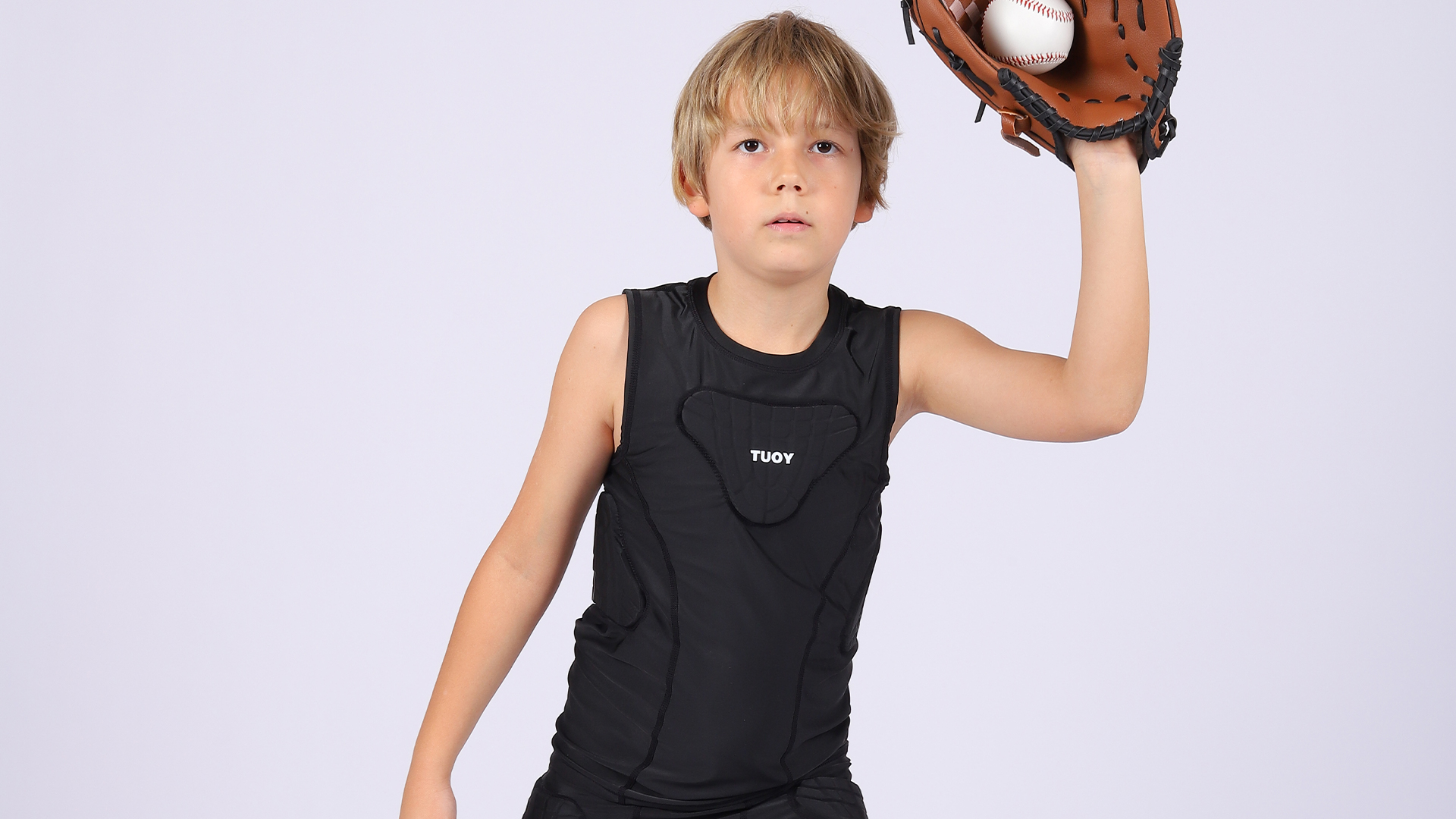 Maillot De Protection Compressif Pour Garçons - Idéal Foot, Rugby, Hockey Et Sports De Contact