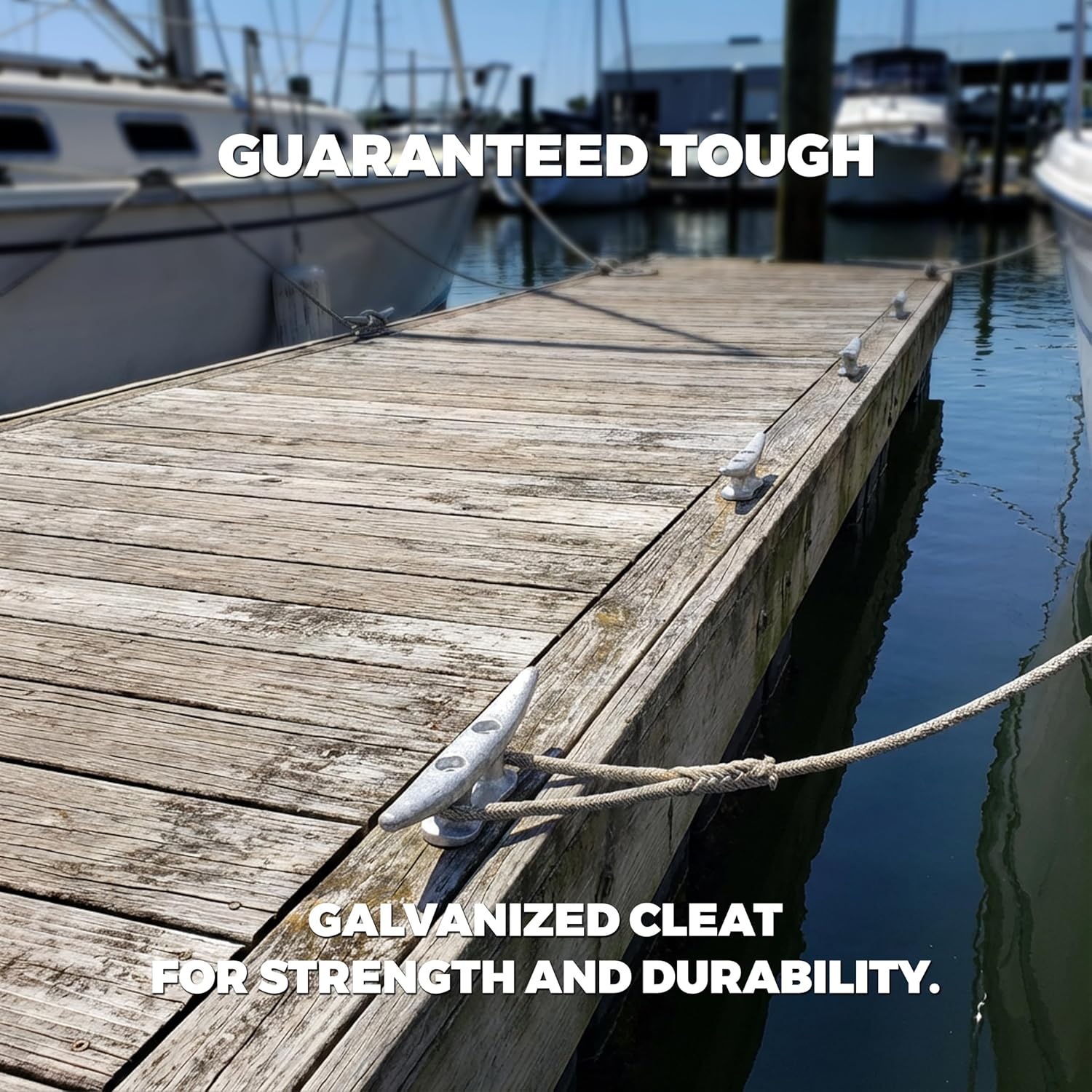 Whitecap S-1520P Hot Dipped Galvanized Steel Dock Cleat - 6"