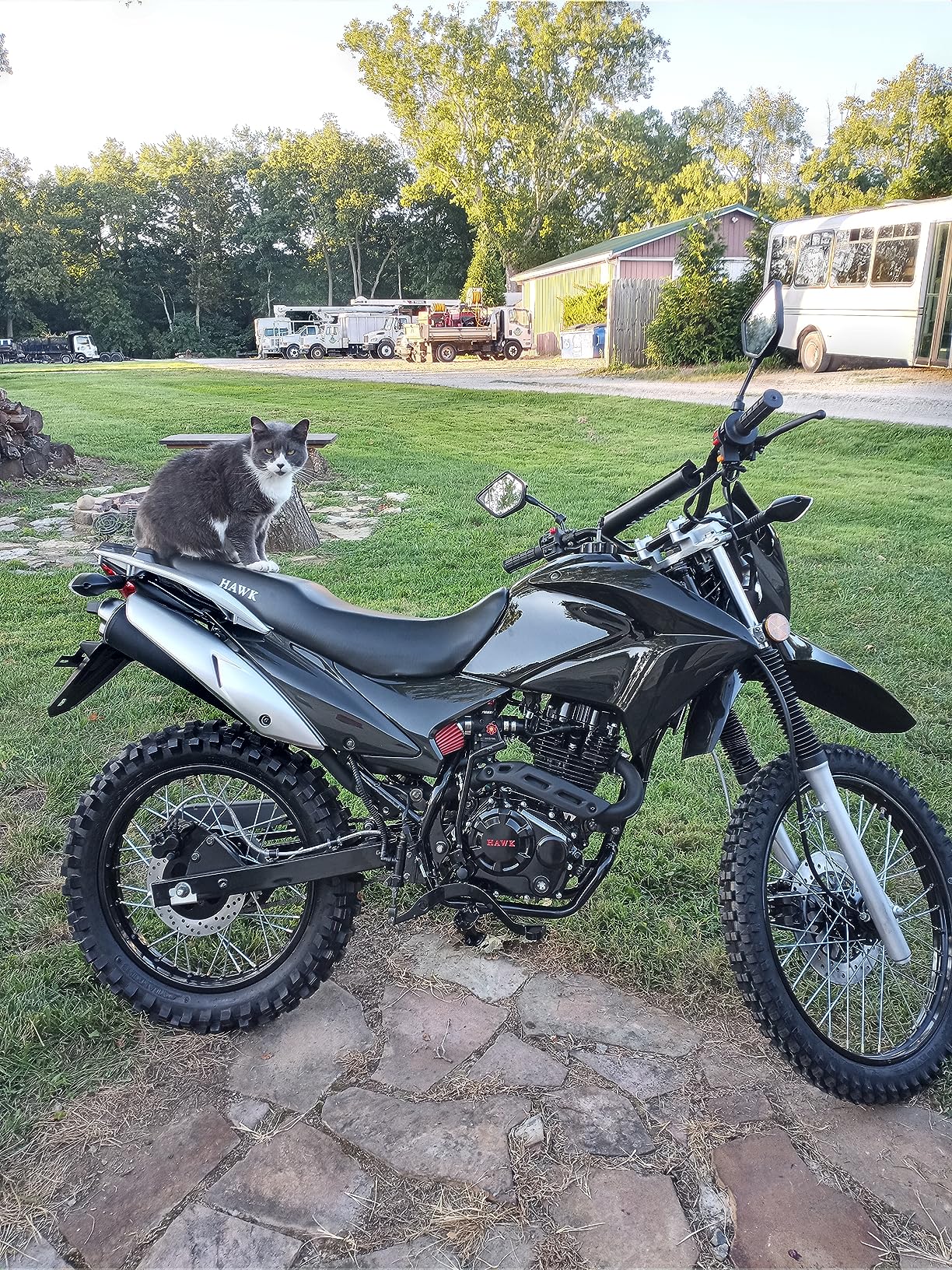 HHH New XHawk ENDURO 250cc Dirt Bike Motorcycle RPS Dual Sports Bike Dirtbike Enduro Bike Adult Motorcycle Bike 250cc 5 Speed Manual Clutch STREET Scooter - Color Black photo review