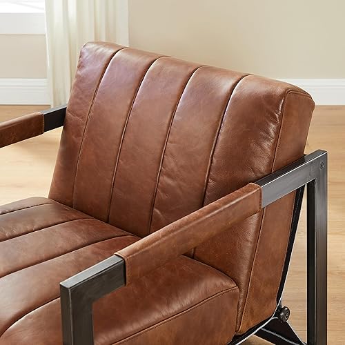 Miniatura 81 de Art Leon Juego de 2 sillas de acento de piel sintética moderna de mediados de siglo, silla de salón con patas de metal negro, color negro