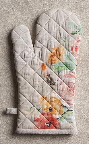 Miniatura 9 de Maison d' Hermine - Guante de horno de 7.5 x 13 pulgadas, agarradera de 8 x 8 pulgadas, 100 % algodón, resistentes al calor, regalos, banquetes,