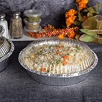 Vista 3 de Karat AF-KDL08 8" OPS Tapas domo para contenedores de aluminio (caja de 500)