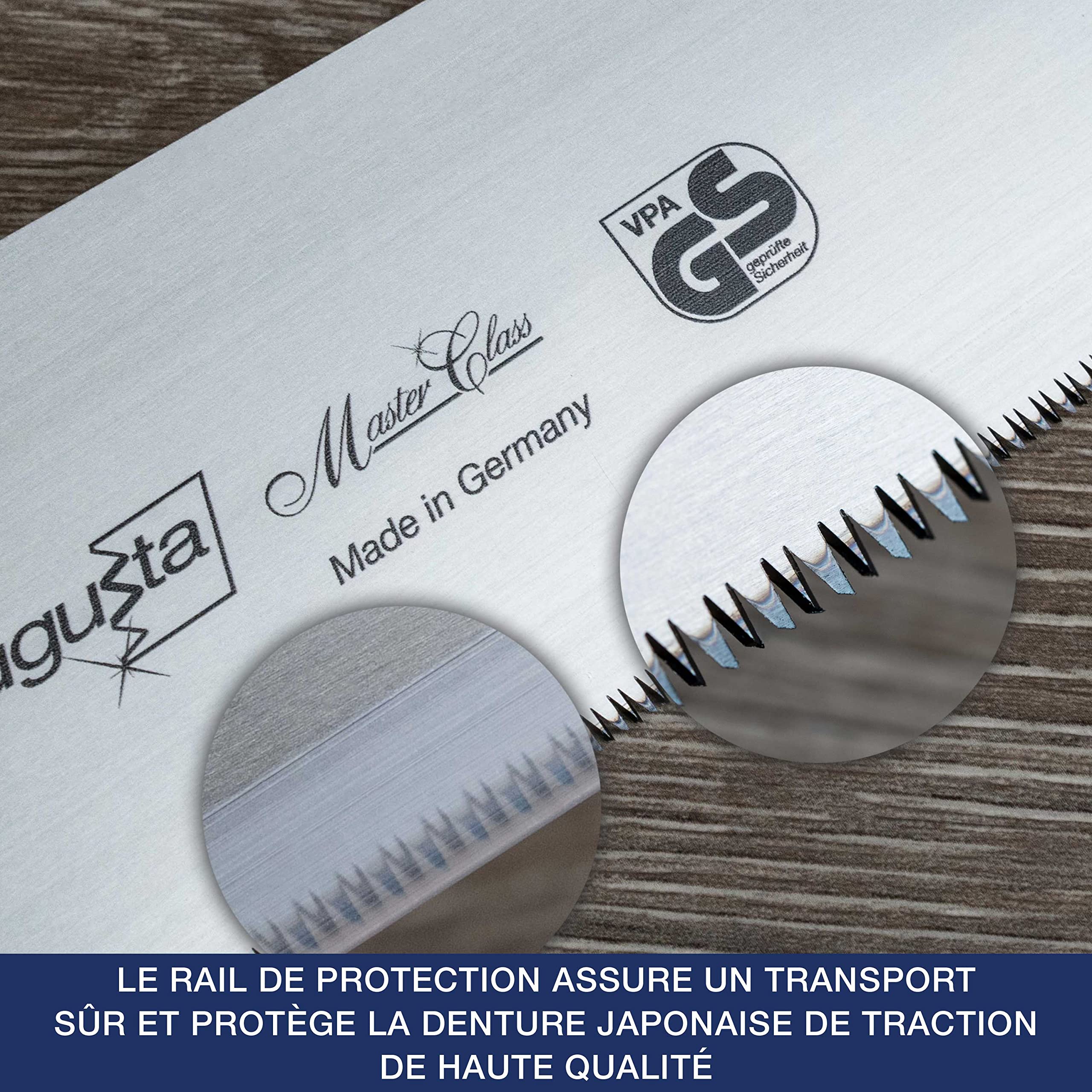 Augusta-Heckenrose scie japonaise Kataba 270 mm I Scie traditionnelle en acier C75 pour coupes fines I Scie à bois en acier poignée confort 2k