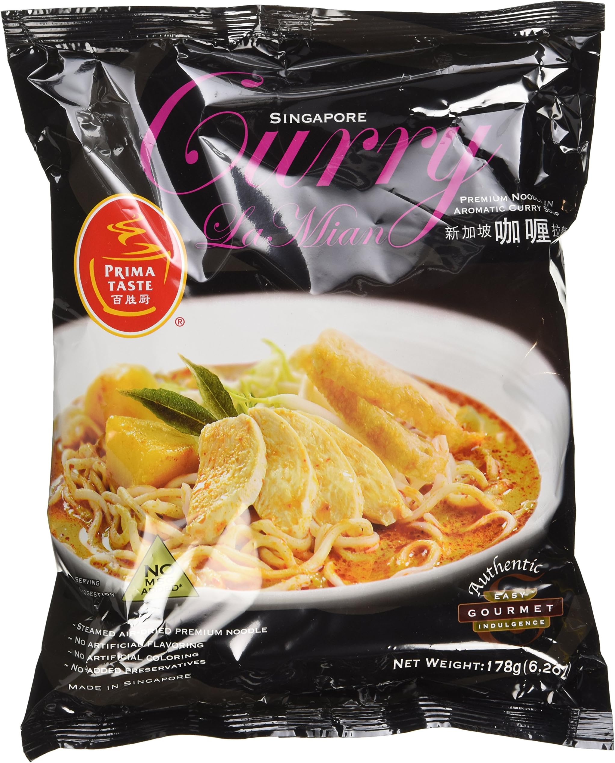 Curry La Mian, Singapore, 178g/6.2oz,(Pack of 12)