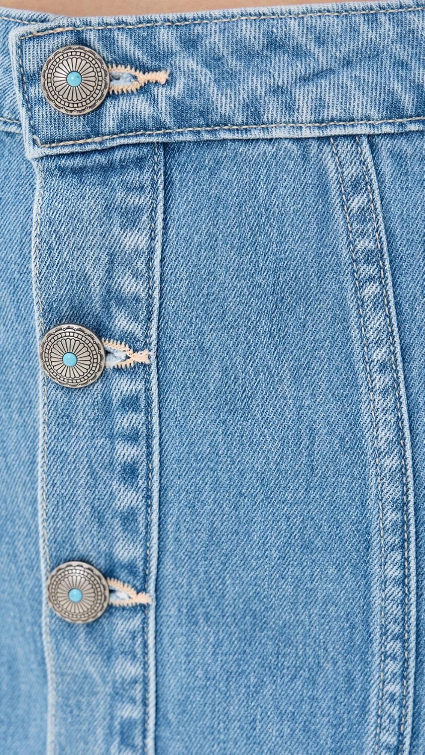 L'AGENCE Women's Phia Seamed Button Mini Skirt